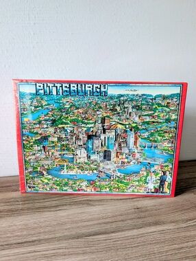 Vintage 1988 City of PITTSBURGH Games 504 Piece Puzzle SEALED Tripl-thick
